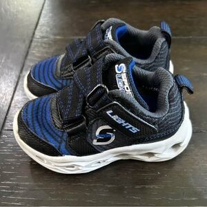Skechers Kids' Light-Up Sneakers - Black and Blue